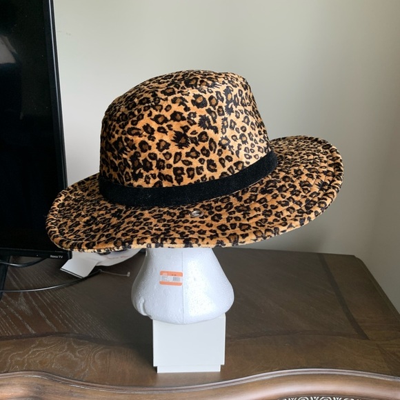Leopard Print Wide Brim Hat - Picture 6 of 6
